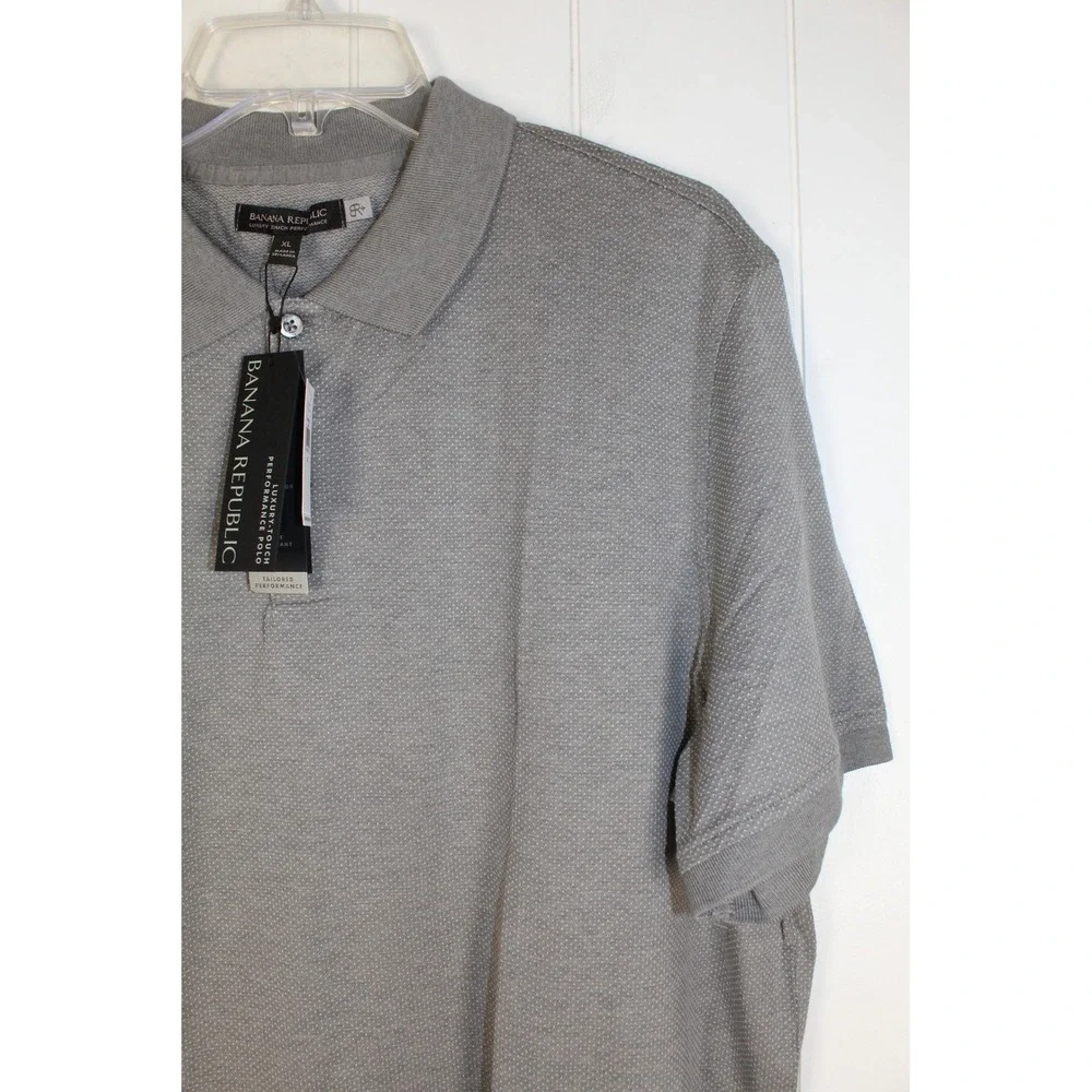 Banana‎ Republic Men's NWT Luxury Touch Performance Polo in Gray Size XL
